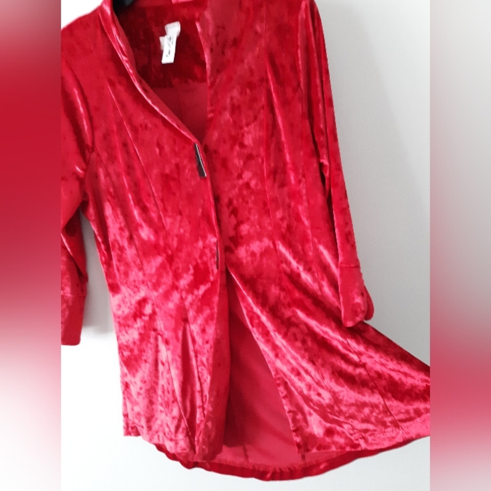 VTG Crushed Velvet Blazer - Picture 2 of 7